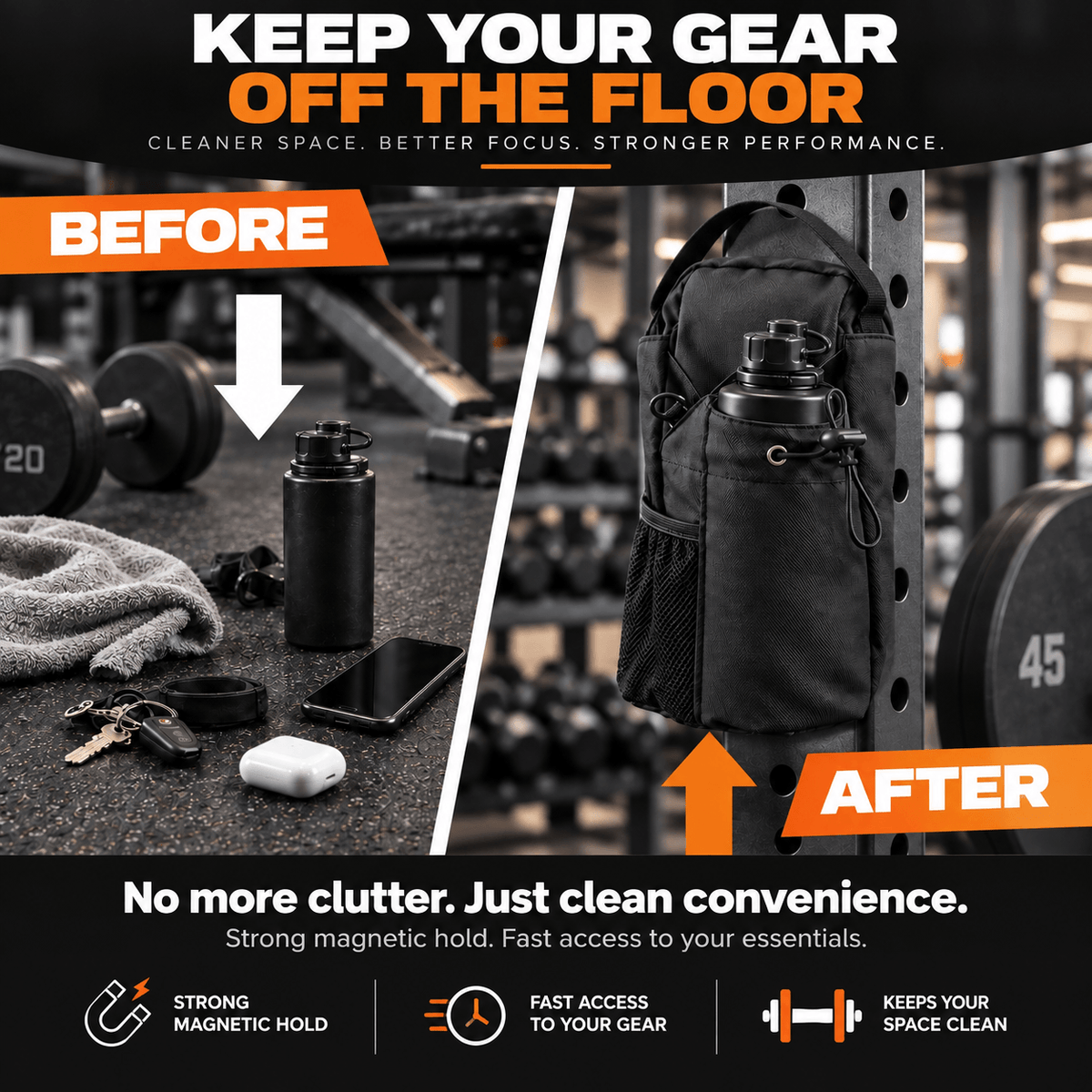 Sports and Fitness Magnetic Crossbody Bag