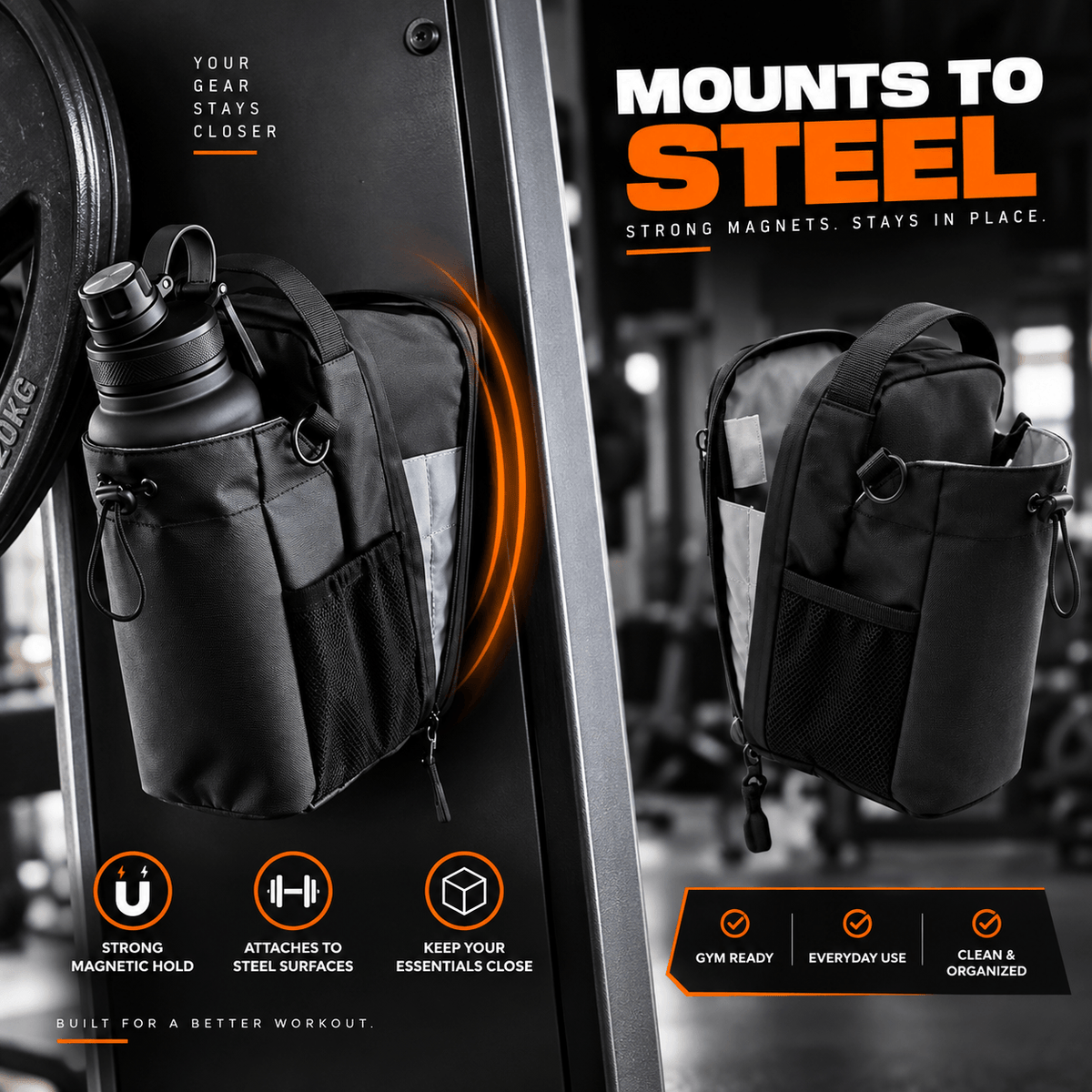 Sports and Fitness Magnetic Crossbody Bag