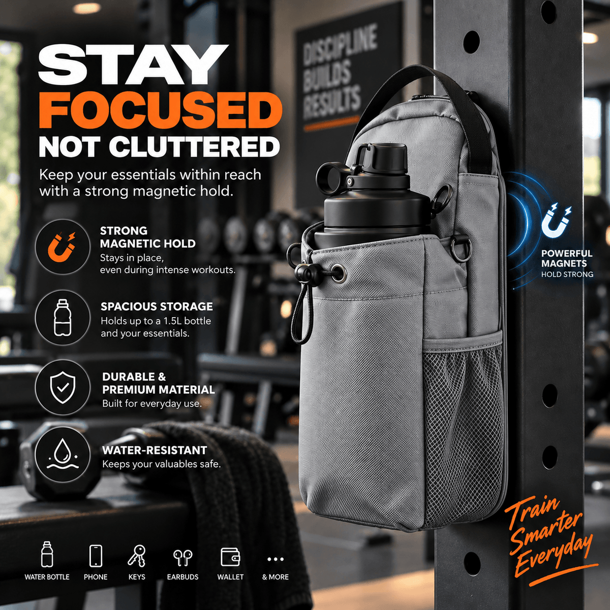 Sports and Fitness Magnetic Crossbody Bag