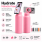 Magnetic Insulated Water Bottle with Phone Holder