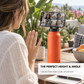 Magnetic Insulated Water Bottle with Phone Holder
