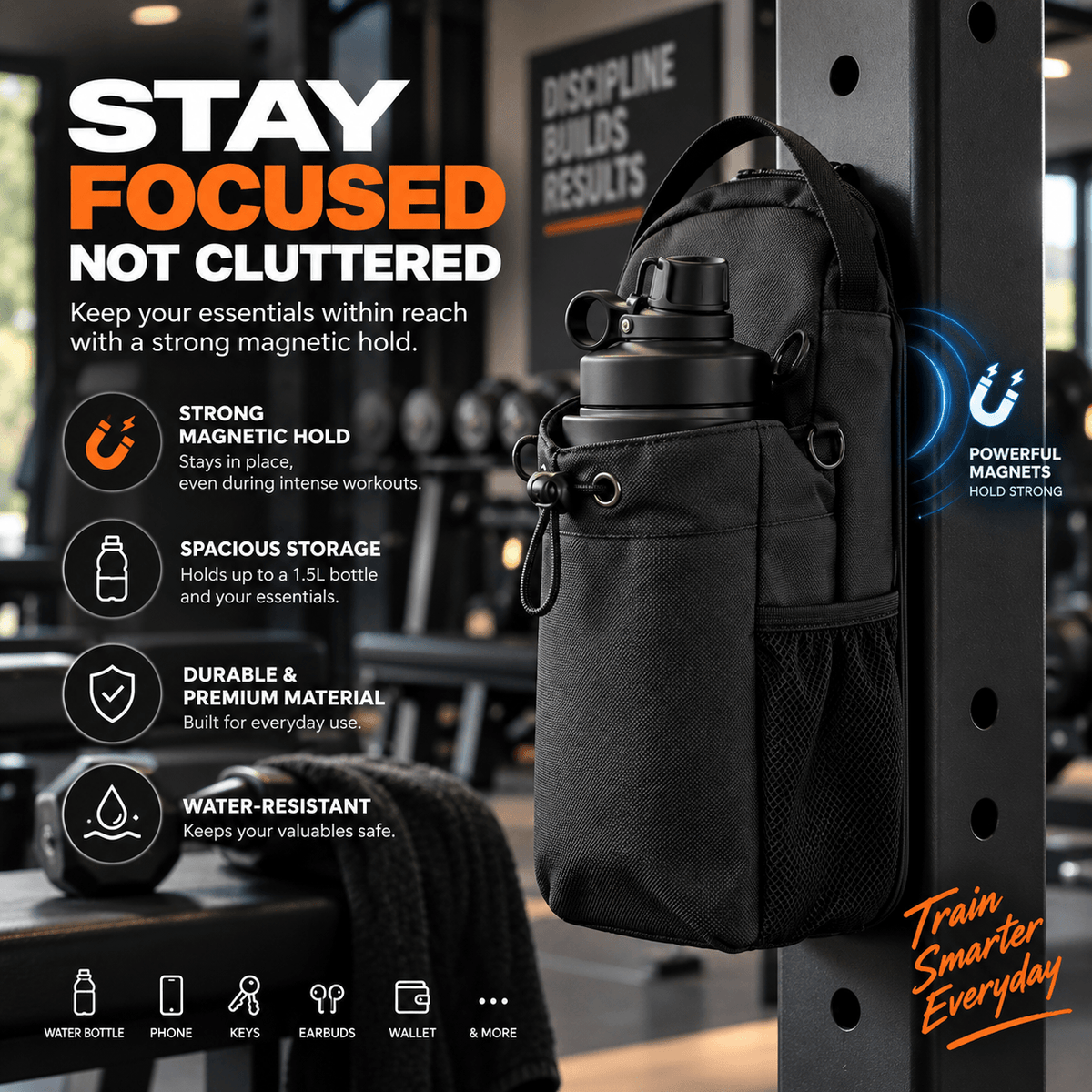 Sports and Fitness Magnetic Crossbody Bag